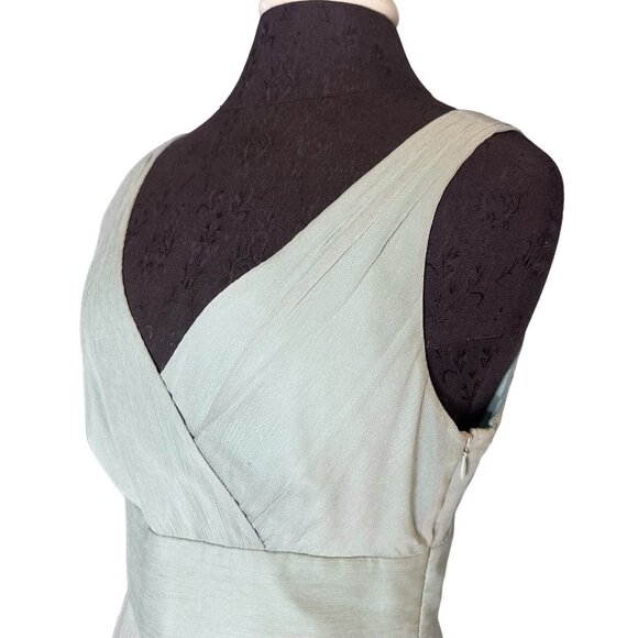 J. Crew Sophia 100% Silk Dress 8 Mint Light Green Fit & Flare Fully Lined Summer - Picture 5 of 8